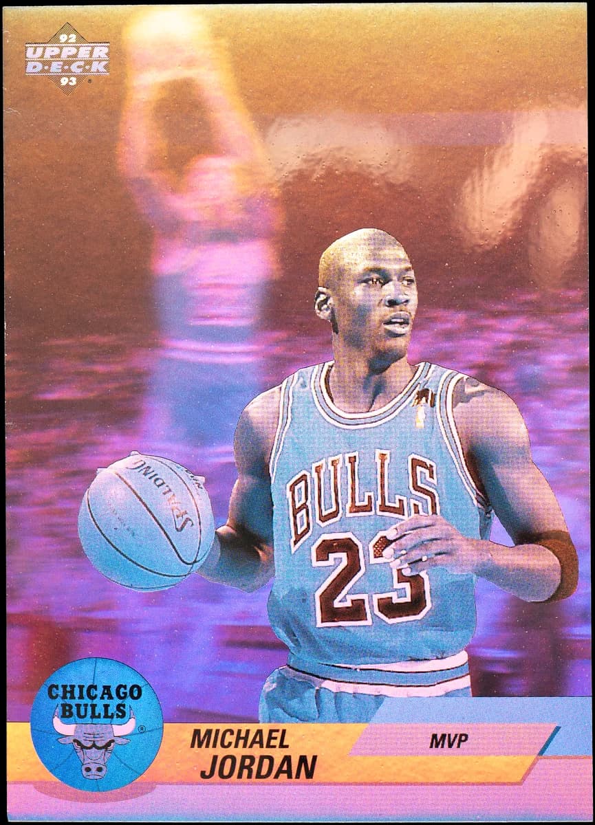 Michael Jordan, 1992-93 Upper Deck Award Winner Holograms (MVP) - Italian/European
