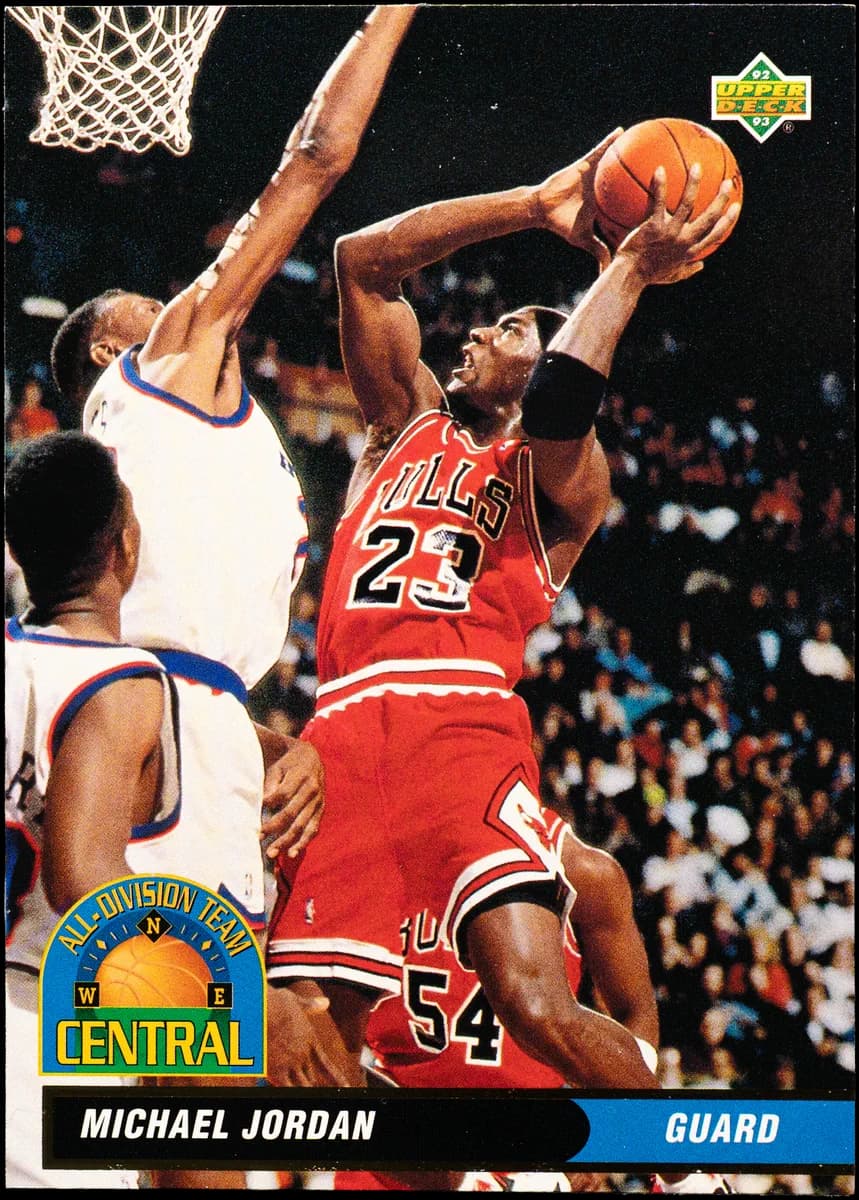 Michael Jordan, 1992-93 Upper Deck (All-Division Central) - Italian/European