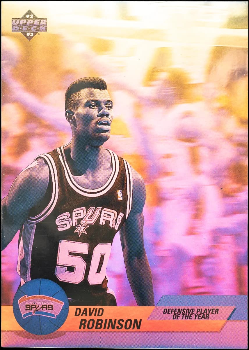 David Robinson, 1992-93 Upper Deck Award Winner Holograms (Def POY) - Italian/European
