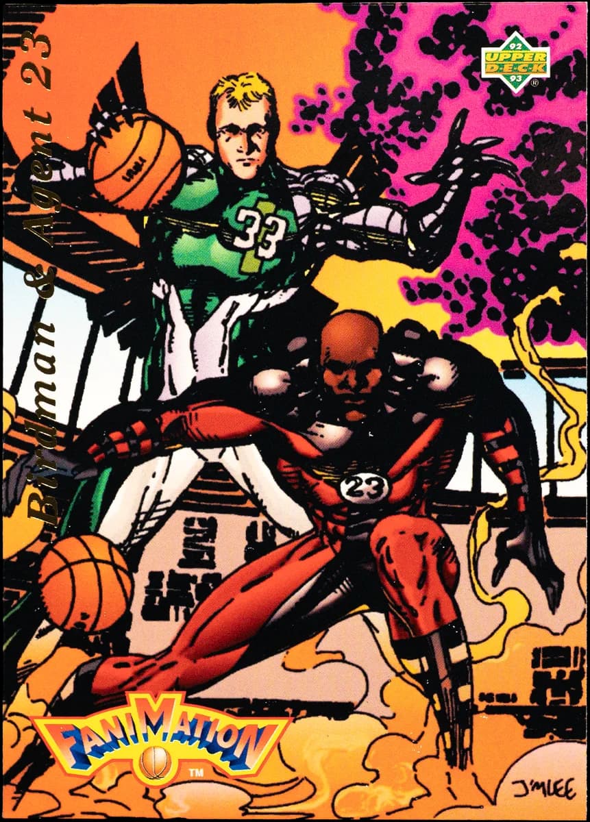 Larry Bird & Michael Jordan, 1992-93 Fanimation (Birdman & Agent 23) - Italian/European